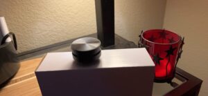 This little gem was perfect for our vacay to Ghana! We used it in the AirBnB while we were getting ready and it’s surprising how much it projects once you put it on something! it was perfect. Also it’s portable and easy to pack! I charged it once but not because it was low - just thought I should. We used it every morning for a week and it held a charge for a long time! Uncle Smith Enugu ⭐⭐⭐⭐⭐